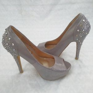 Desire by Jacobs Silver studded heels